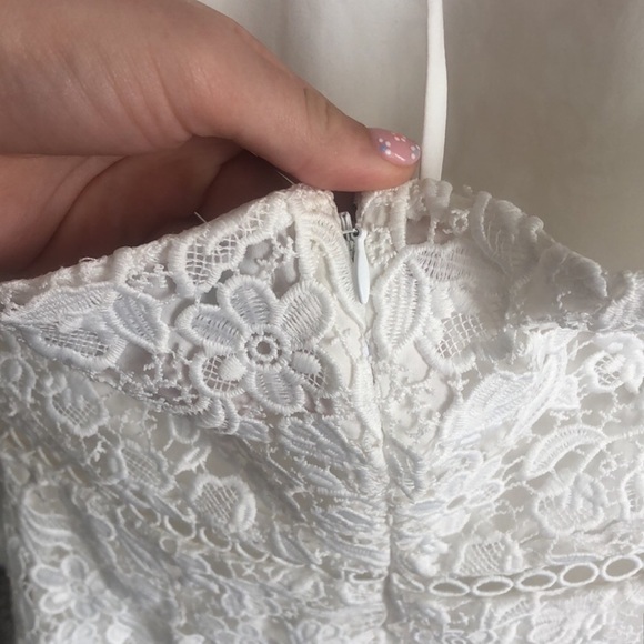 White lace halter dress - Karina Grimaldi XS - Picture 6 of 7
